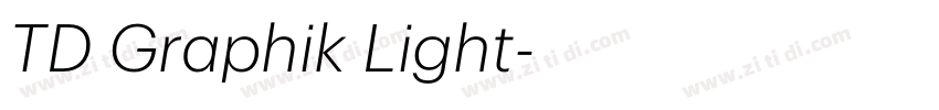 TD Graphik Light字体转换 TD Graphik Light字体转换